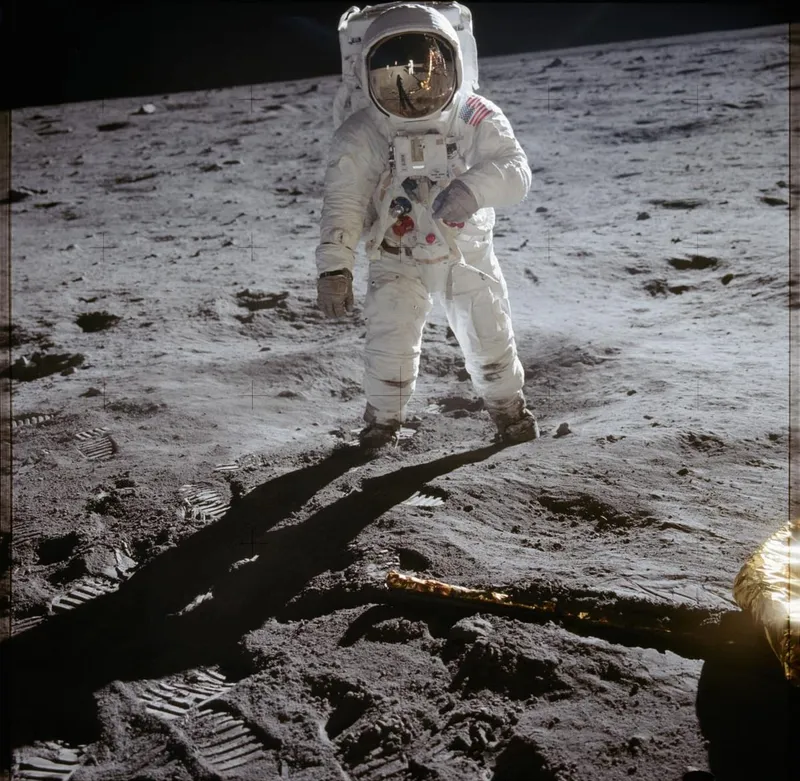 Buzz Aldrin on the lunar surface, Apollo 11 — NASA photograph